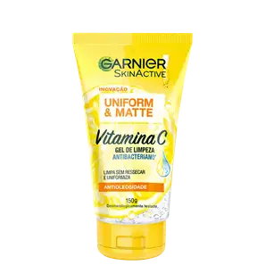 Garnier SkinActive Uniform & Matte - Gel de Limpeza Facial Antibacteriano 150ml