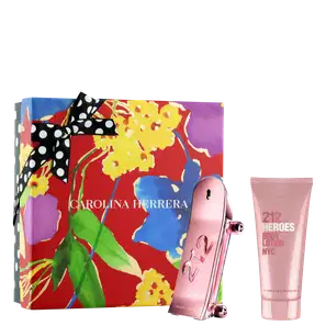Conjunto Carolina Herrera 212 Heroes For Her Eau de Parfum - Perfume Feminino 80ml + Body Lotion 100ml