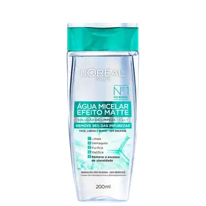L'Oréal Paris Efeito Matte Solução de Limpeza 5 em 1 - Água Micelar 200ml