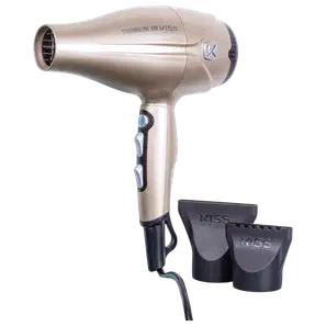 Kiss New York Tourmaline Ion 220V Dourado - Secador de Cabelo