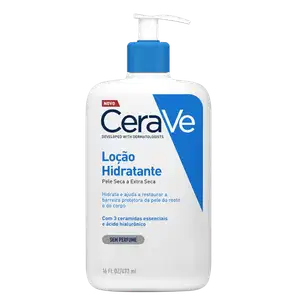CeraVe para Pele Seca a Extra Seca - Loção Hidratante Facial e Corporal Sem Perfume 473ml