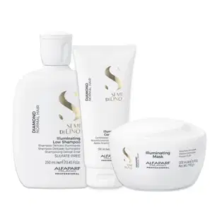 Kit Alfaparf Semi di Lino Diamond -Sh 250ml + Cond 200ml + Másc 200ml