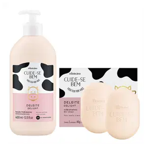 Combo Cuide-se Bem Deleite: Loção Corporal 400ml + 2 Sabonetes em Barra