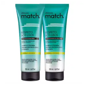 Combo Match Respeito aos Lisos Naturais: Shampoo Equilíbrio + Condicionador Equilíbrio