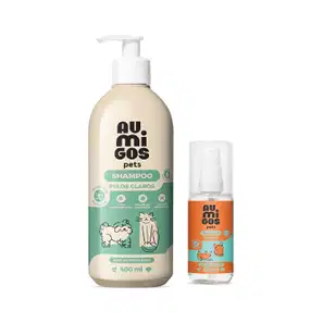 Kit Au.Migos Pets Pelos Claros + Colônia Filhotes (2 Produtos)
