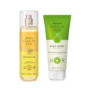 Combo Cuide-se Bem Feira Soda Italiana: Body Splash Maracujá 200ml + Loção Corporal Maçã Verde 200ml