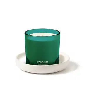 Combo Casa 214 Brisa de Cedros: Vela Perfumada 170g + Suporte para Vela