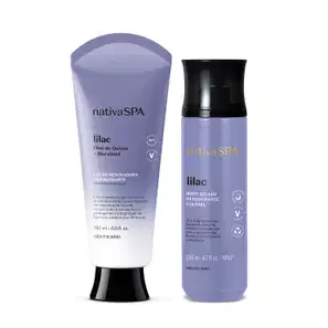 Combo Básico Nativa Spa Lilac: Loção Corporal 180ml + Body Splash 200ml