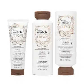 Combo Match Ciência das Curvas : Shampoo 300ml + Condicionador 300ml + Leave-in 250ml
