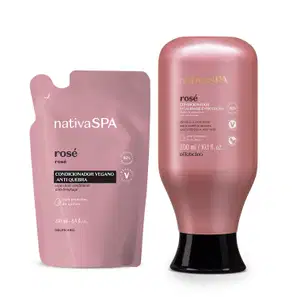 Kit Presente Nativa SPA Rosé Eu Te Amo: Loção Revitalizante 75ml + Creme para Mãos 30g + Sabonete Líquido Corporal 75ml