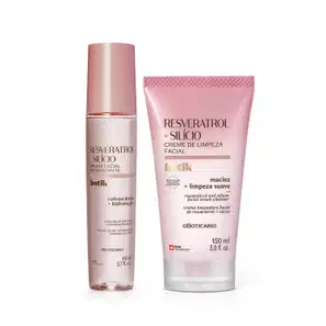 Combo Botik Resveratrol E Silício: Creme de Limpeza Facial 150ml + Sérum Facial 30ml + Creme Nutritivo Firmador 40g