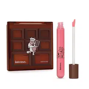 Combo Intense Deleite Chocolatudo: Paleta de Maquiagem Multifuncional 5g + Gloss Labial Rosa  5,5ml