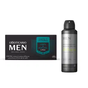 Combo Men: Sabonete em Barra 2x90g + Desodorante Aerossol 75g/125ml