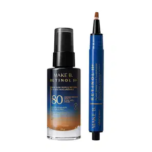 Combo Make B. Retinol H+: Base Líquida Cor 65 26g + Corretivo Líquido Iluminador Cor 70 2,5g