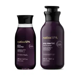 Combo Nativa Spa Uva Merlot: Loção Corporal 400ml + Sabonete Líquido 250ml