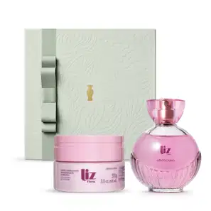 Combo Presente Liz Flora: Desodorante Colônia 100ml + Hidratante Desodorante 250g + Caixa de Presente