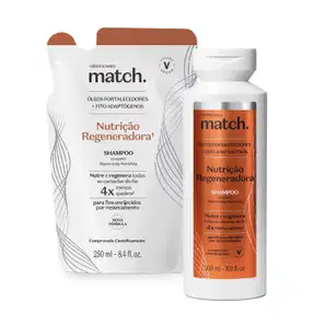 Combo Match Nutrição Regeneradora: Shampoo 300ml + Refil 250ml