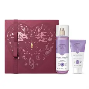 Mini Kit Presente Natal Cuide-se Bem Rosa E Algodão (2 itens)