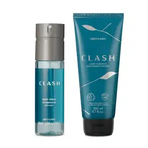 Combo Clash: Body Spray Desodorante 100ml + Loção Hidratante Desodorante Corporal 200ml