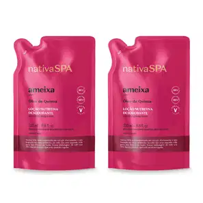 Refil Nativa SPA Loção Desodorante Hidratante Corporal Ameixa 350ml (2 itens)