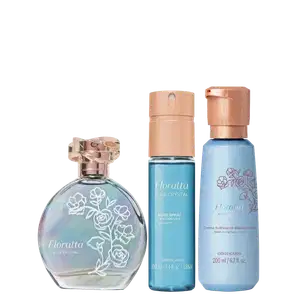 Combo Presente Dia dos Namorados Floratta Gold: Desodorante Colônia 75ml + Creme Hidratante Desodorante Corporal
