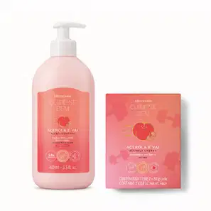 Combo Cuide-se Bem Acerola e Vai: Loção Desodorante Hidratante Corporal 400ml + Sabonetes em Barra 2 x 80g