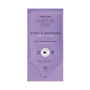 Creme Hidratante para Mãos Cuide-se Bem Rosa e Algodão 45g
