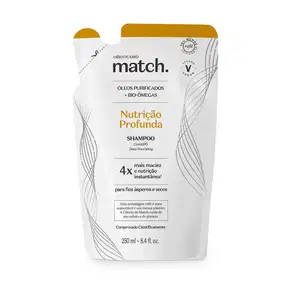 Match. Nutrição Profunda o Boticário Refil - Shampoo 250ml