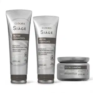 Combo Siàge Nutri Diamond: Shampoo 250ml + Condicionador 200ml + Máscara Capilar 250g