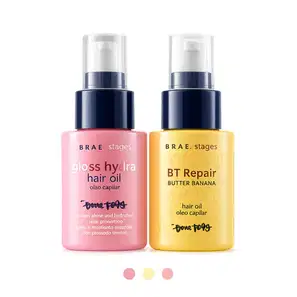 Kit Braé Stages by Bruna Tavares Óleo Gloss Hydra + Óleo Condicionante Repair Butter Banana 60ml