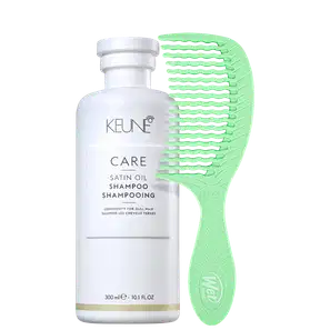 Kit Beleza na Web Keune Care Satin Oil e Wet Brush Go Green (2 Produtos)