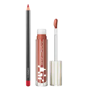 Kit M.A.C Lipglass Airshine Casual + Lip Pencil Cherry (2 Produtos)