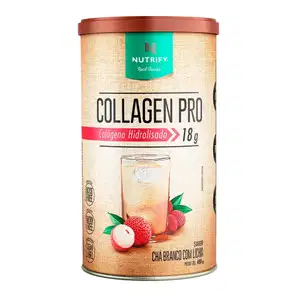 Nutrify Collagen Pro Colágeno Hidrolisado 18g Chá Branco com Lichia - Suplemento Alimentar em Pó