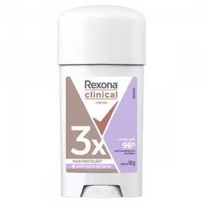 Desodorante Rexona Clinical Extra Dry Antitranspirante 96h Creme 58g