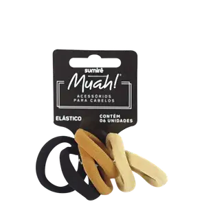 Muah! Meia Calça Cores Básicas - Elástico de Cabelo (6 Unidades)