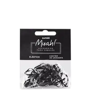 Muah! Silicone - Elástico de Cabelo G (20 Unidades)