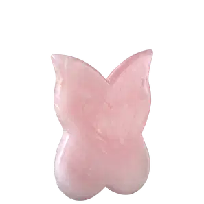 Glow Vibes Gua Sha Borboleta Quartzo Rosa - Massageador Facial