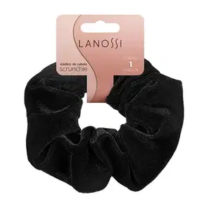 Lanossi Black Velvet - Elástico de Cabelo Scrunchie