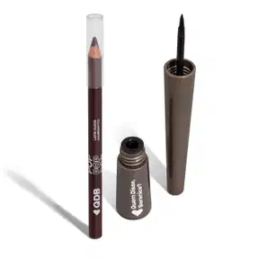 Combo Quem Disse, Berenice? :Delineador Líquido Pretolino 2,5ml + Lápis Olhos Marronlito 1,2g