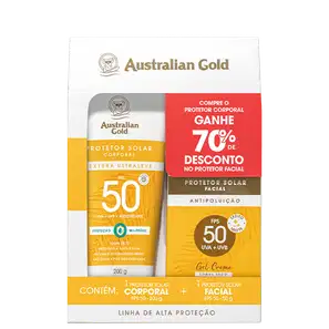 Kit Australian Gold Instant Bronzer - Protetor Solar Corporal + Bronzeador