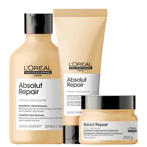 Kit L'Oréal Professionnel Serie Expert Absolut Repair Gold Quinoa + Protein Trio (3 Produtos)