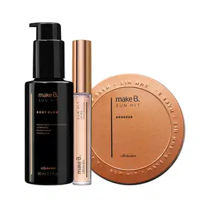 Combo Make B. Sun Hit: Bronzer Medium Tan, 28G + Lip Oil, 3,7Ml + Body Glow Gold, 80Ml