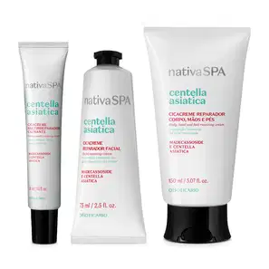 Combo Cicacreme Nativa SPA Centella Asiática: Reparador Corporal 150ml + Multirreparador Calmante 30ml + Reparador Facial 75ml