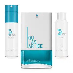 Combo Quasar Ice: Desodorante Colônia 100ml + Body Spray 100ml + Refil Body Spray 100ml