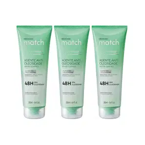 Combo o Boticário Match Shampoo Antioleosidade (3 unidades)