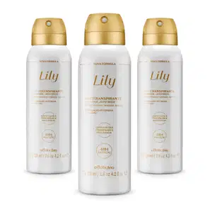 Combo Desodorante Antitranspirante Aerossol Lily 75g (3 unidades)