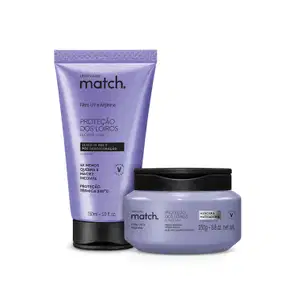 Combo Match. Proteção dos Loiros: Máscara Capilar Matizadora 250g + Leave-in 150ml