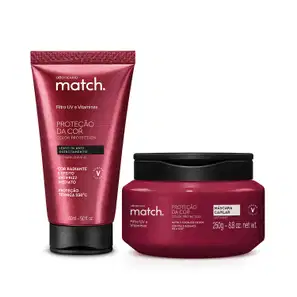 Combo Match. Proteção da Cor: Máscara Capilar 250g + Leave-in 150ml
