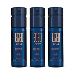 Combo Egeo Beat: Body Spray Desodorante 100ml (3 unidades)