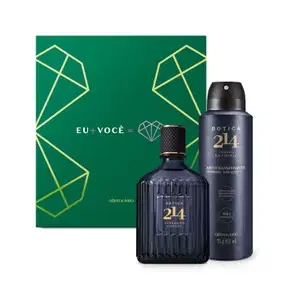 Combo Presente Botica 214 Verano en Firenze Fougère Aromático: Eau de Parfum 90ml + Antitranspirante Aerossol 75g + Caixa de Presente